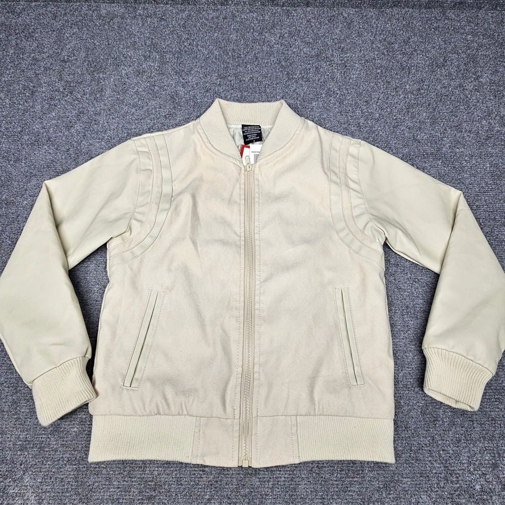 Ring of Fire Jerahmeel Suede Jacket Boys Small Birch Faux Leather Bomber